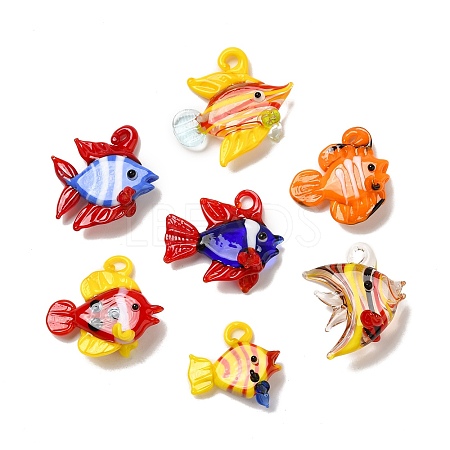 Handmade Lampwork Pendants LAMP-G162-01-1