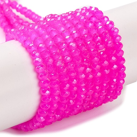 Baking Electroplate Glass Beads Strands X-DGLA-A039-J4mm-B24-1