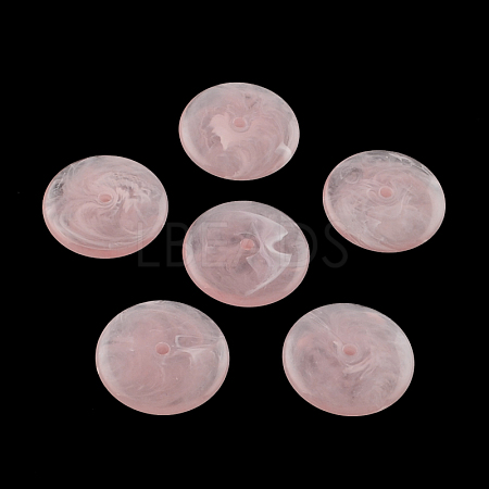 Flat Round Imitation Gemstone Acrylic Beads OACR-R040-22-1