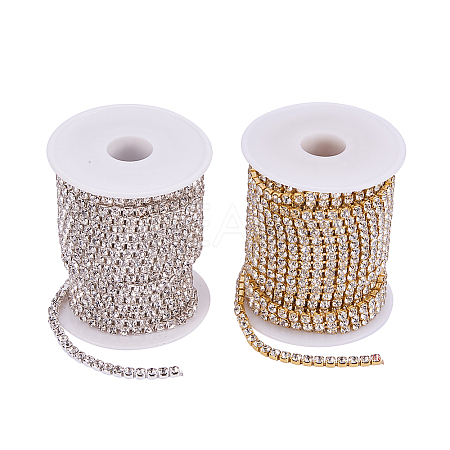 Brass Rhinestone Strass Chains CHC-BC0001-04-SS18-1
