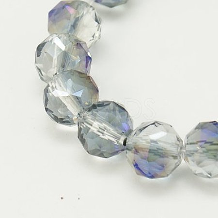 Electroplate Glass Beads Strands EGLA-J015-8mm-06-1