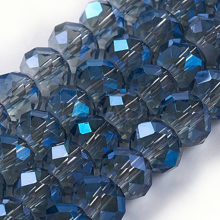 Electroplate Glass Beads Strands EGLA-D020-8x5mm-59-1