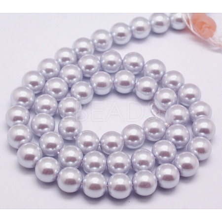 Eco-Friendly  Dyed Glass Pearl Round Beads Strands HY-A002-8mm-RB004-1