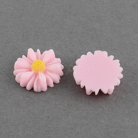 Flatback Hair & Costume Accessories Ornaments Resin Flower Daisy Decoden Cabochons CRES-Q101-02-1-1