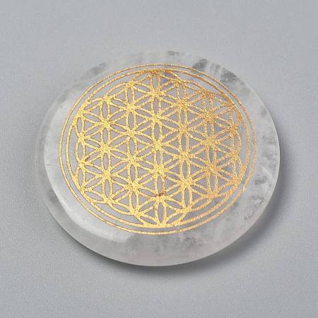 Chakras Themed Natural Quartz Crystal Cabochons G-P001-22A-1