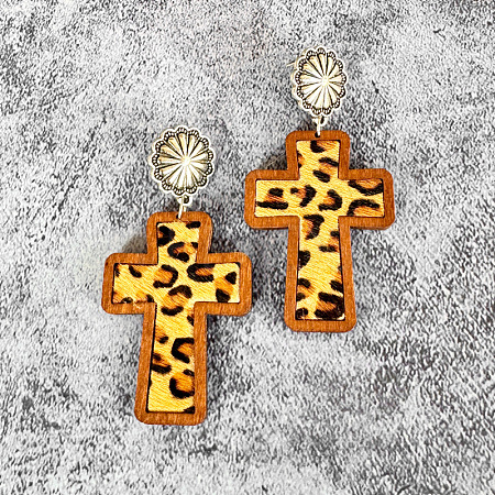 Easter Cross  Dangle Stud Earrings FS-WG862AE-02-1