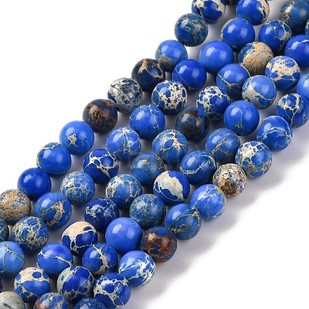 Dyed Natural Regalite/Imperial Jasper/Sea Sediment Jasper Beads Strands G-B124-C02-01-1