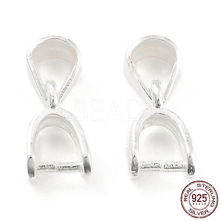 925 Sterling Silver Ice Pick Pinch Bails STER-Z001-012S-1