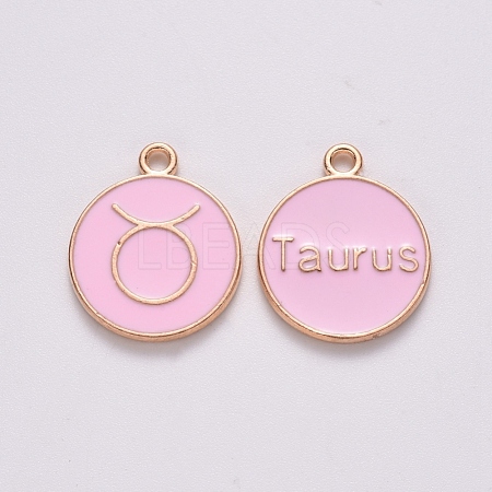 Alloy Enamel Pendants X-ENAM-S124-01B-09C-1