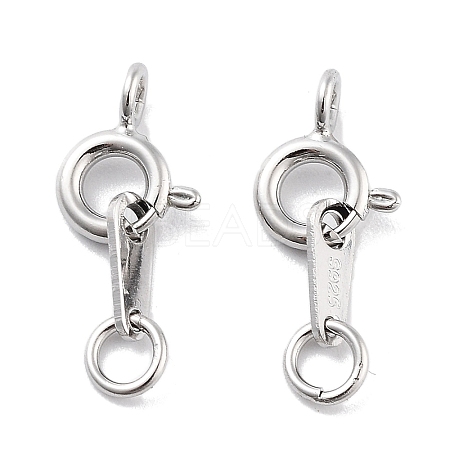 925 Sterling Silver Spring Ring Clasps LS-STER-H111-06P-1