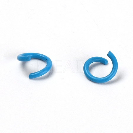 Baking Painted Metal Open Jump Rings FIND-TAC0001-24E-1