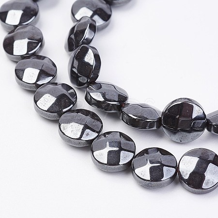Non-magnetic Synthetic Hematite Beads Strands G-F396-11-8mm-1
