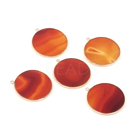 Natural Carnelian/Red Agate Pendants G-E526-10H-1
