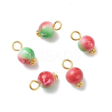 Spray Painted Resin Charms PALLOY-JF01870-01-1