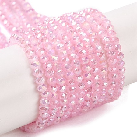 Baking Electroplate Glass Beads Strands X-DGLA-A039-J2MM-B16-1