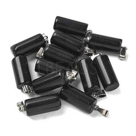 Natural Obsidian Pendants G-B127-17P-07-1