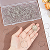160Pcs 4 Style Brass Wine Glass Charm Rings KK-SP0001-33P-3