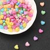 240Pcs 8 Colors Heart Acrylic Beads TACR-YW0001-92-5