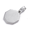 201 Stainless Steel Pendants STAS-O113-04A-2
