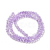 Transparent Electroplate Glass Beads Strands LS-EGLA-S056-4mm-23-2