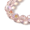 Electroplate Transparent Glass Beads Strands EGLA-A035-T8mm-L20-3