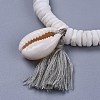 Cotton Thread Tassels Charm Bracelets BJEW-JB04385-01-2