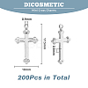 DICOSMETIC 200Pcs 304 Stainless Steel Cross Pendants STAS-DC0015-21-2