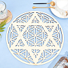 Laser Cut Wooden Cup Mat WOOD-WH0015-25-4