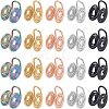 40Pcs 5 Style 304 Stainless Steel Spiral Pad Cuff Earrings KK-UN0001-21-1