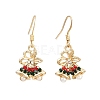 Christmas Theme Alloy Rhinestone Dangle Earrings EJEW-JE06627-03-2