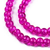 Spray Painted Crackle Glass Beads Strands CCG-Q001-8mm-08-2