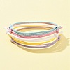 30Pcs 5 Color Adjustable Waxed Polyester Braided Cord Bracelets BJEW-FZ00016-7