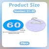 1 Set Round ABS Plastic Number 31~60 Brooches Sets JEWB-OC0001-02C-2