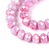 Anti-Tarnish Electroplate Rondelle Glass Beads Strands X-EGLA-T021-6mm-17-02-3