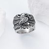 304 Stainless Steel Snake with Eagle Finger Rings for Men TH9949-3-4