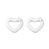 304 Stainless Steel Open Heart Charms STAS-L234-087S-2
