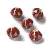 Vintage Porcelain Pumpkin Beads PORC-L080-A06-1