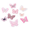 Beadthoven 36Pcs 9 Style Butterfly Organgza Lace Embroidery Ornament Accessories DIY-BT0001-49-2