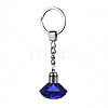 Diamond Shape Faceted Glass Keychain KEYC-F032-A01-1
