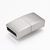 Tarnish Resistant 304 Stainless Steel Magnetic Clasps with Glue-in Ends STAS-F130-75P-1