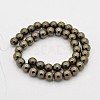 Round Non-magnetic Synthetic Hematite Beads Strands G-D617-8mm-26-2
