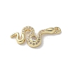 Brass Micro Pave Clear Cubic Zirconia Pendants KK-S505-04G-02-2