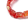 Handmade Dichroic Foil Glass Beads Strands DICH-U001-07M-3