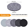 CRASPIRE 20Pcs 5 Colors Flat Round Wool Felt Cup Mat DIY-CP0008-33-2