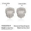 304 Stainless Steel Stripe Stud Earrings MQ5598-2-2
