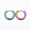 Ion Plating(IP) 304 Stainless Steel Huggie Hoop Earrings EJEW-F111-16mm-Y-1