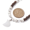 Moon Quartz Crystal Pendant Necklaces for Women NJEW-JN04664-01-4