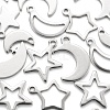 60Pcs 10 Style 304 Stainless Steel Pendants STAS-FS0001-14P-4