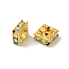 Brass Rhinestone Spacer Beads RSB074NF-02G-1