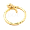 Brass Micro Pave Cubic Zirconia Cuff Rings RJEW-F116-03G-2